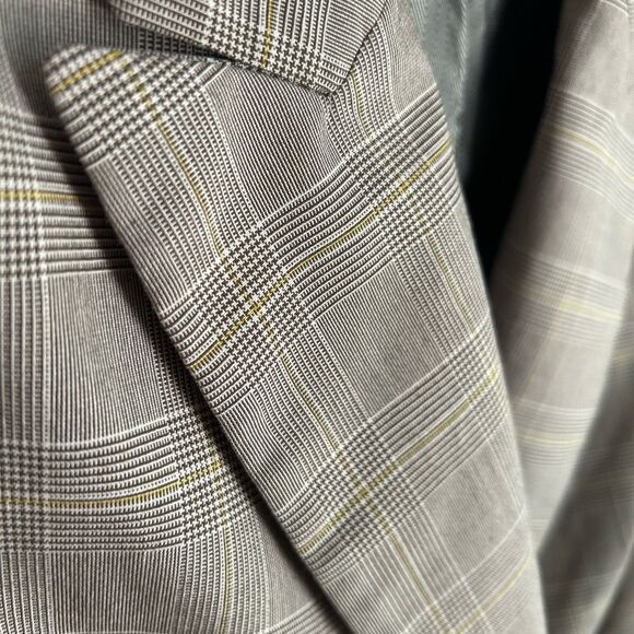 Y2K Cue Brown Plaid Blazer 10 - Picture 15 of 16